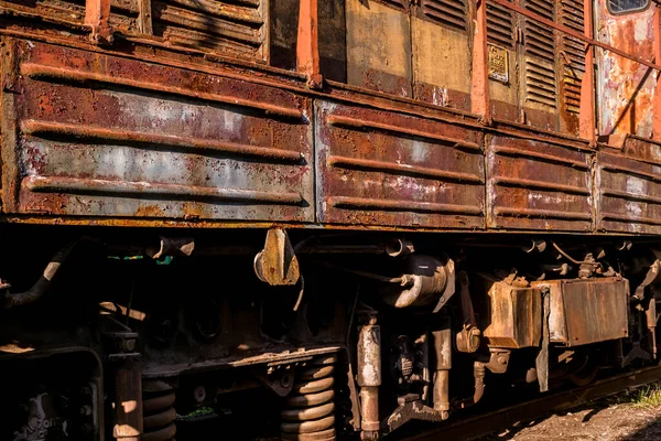 Ciudad Ruse Bulgaria Octubre 2017 Viejas Locomotoras Tren Retro Desuso — Foto de Stock