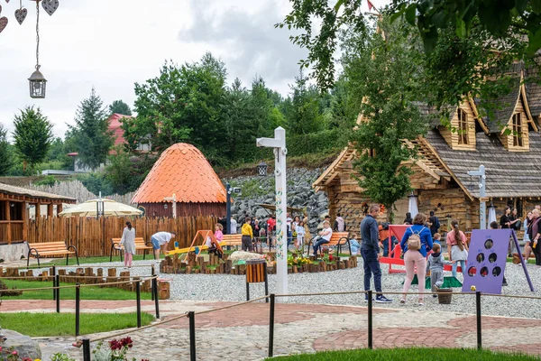 Porumbacu Village Roumanie Juillet 2021 Vue Histoire Calendrier Parc Attractions — Photo