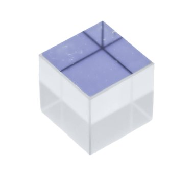 Şeffaf, gökkuşağı gradyanı olan üç boyutlu bir küp. Küp, ince yansımalar ve kırılmalarla cam gibi bir yapıya sahiptir. Bu da ona yarı yansıtıcı bir görünüm verir.