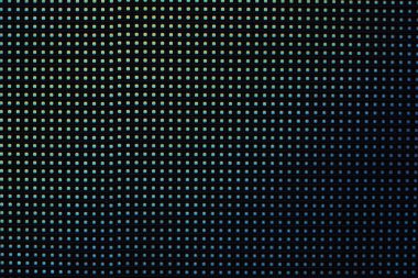 Parlak bir LED ekranın makro fotoğrafı, LCD Ekranı Kapat Piksel Izgarasını Göster