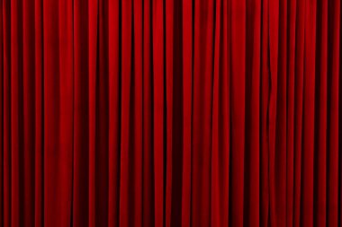 Tiyatro kırmızı kadife perde arkaplanı