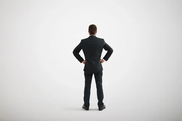 Back view of standing man in a formal clothes — Stock Photo, Image