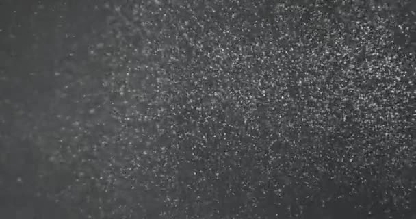 Streszczenie unoszących się cząstek białego pyłu — Wideo stockowe