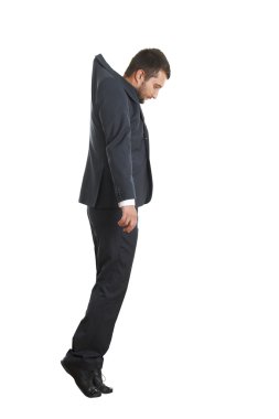 opknoping zakenman neer te kijken