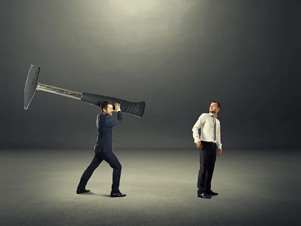 Conflict between two businessmen — Stock Photo, Image