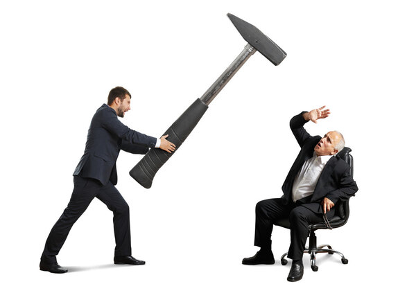 scared man and angry man