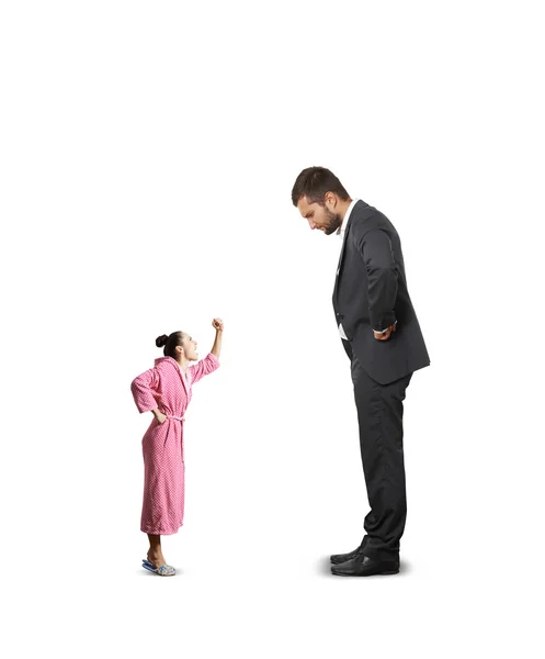 Dissatisfied man in balck suit — Stock Photo, Image