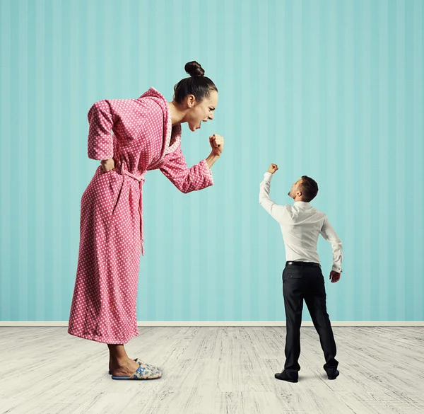 Wife and henpecked husband — Stock Photo, Image