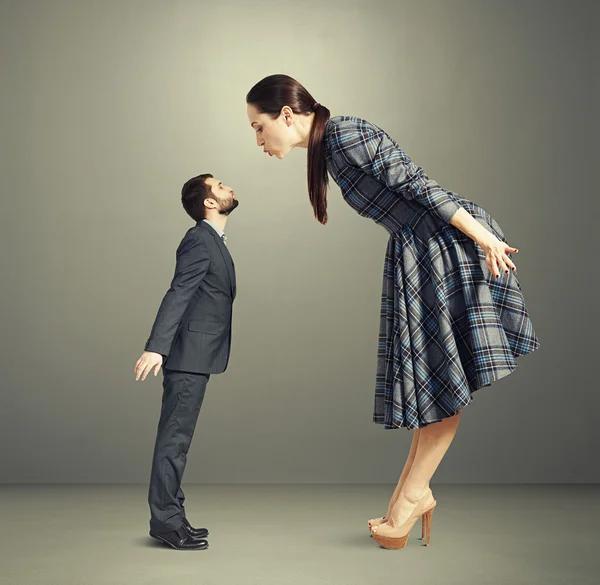 Beautiful woman bending forward — Stock Photo, Image