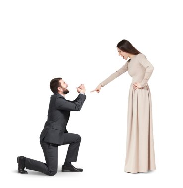 duygusal çift üzerinde beyaz izole