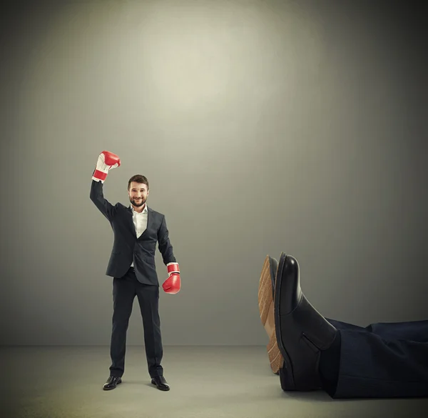 Happy winner businessman — Stock Photo, Image