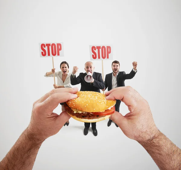 Schadelijke fastfood — Stockfoto