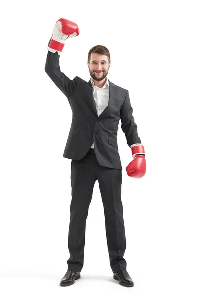 Man raising one hand — Stock Photo, Image