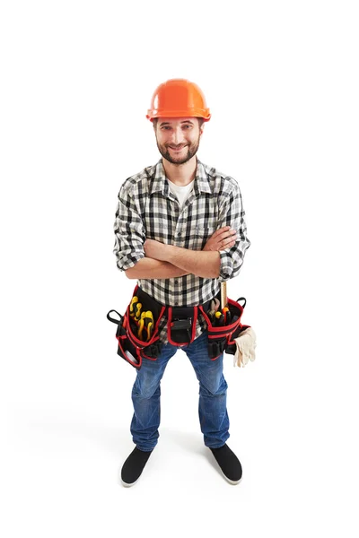 Builder in hard hat — Stock Photo, Image