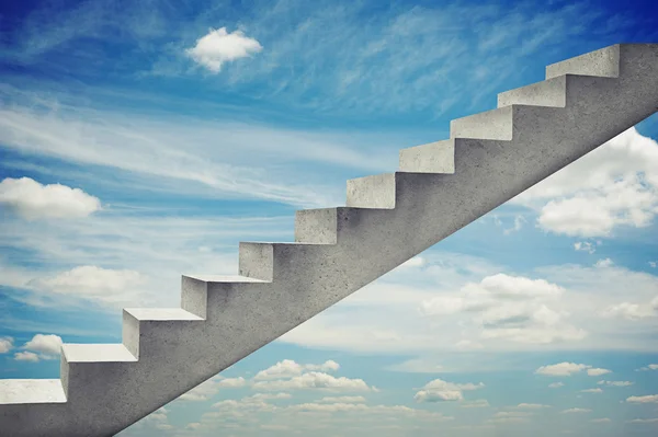 Concrete stairs over blue sky — Stock Photo, Image