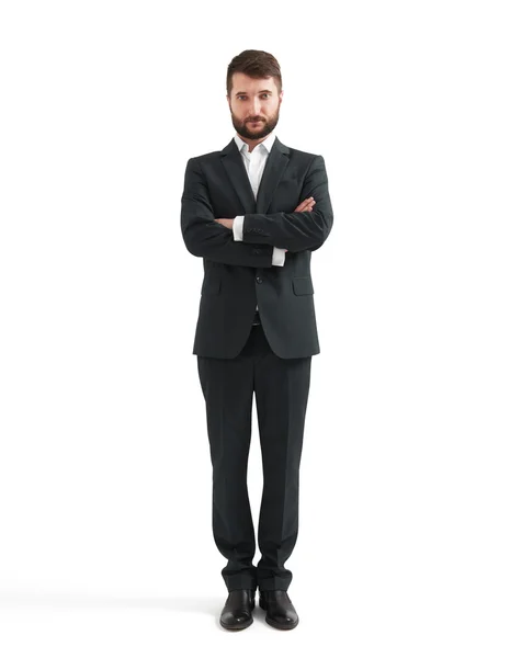 Hombre en ropa formal con las manos dobladas —  Fotos de Stock