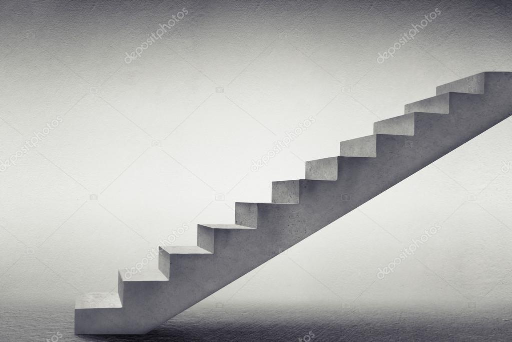 stairs in grey room