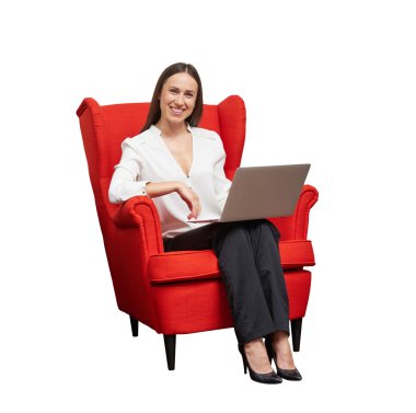 Dizüstü bilgisayarlı kadın