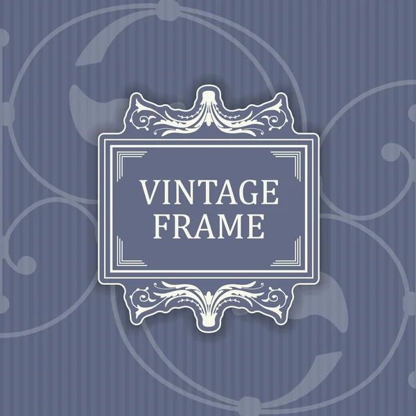 Patrón vintage con marco — Archivo Imágenes Vectoriales