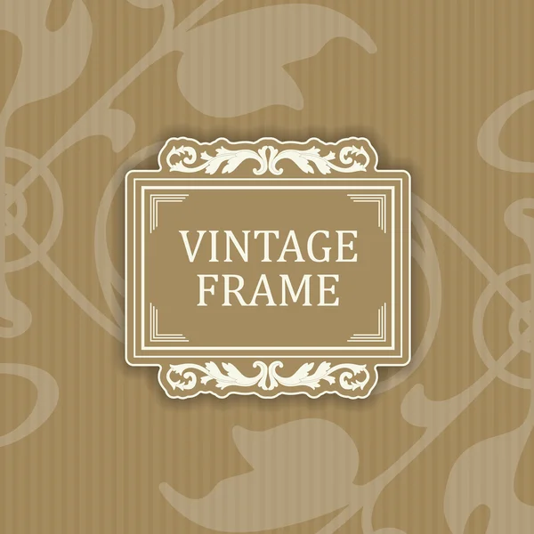 Modello vintage con cornice — Vettoriale Stock