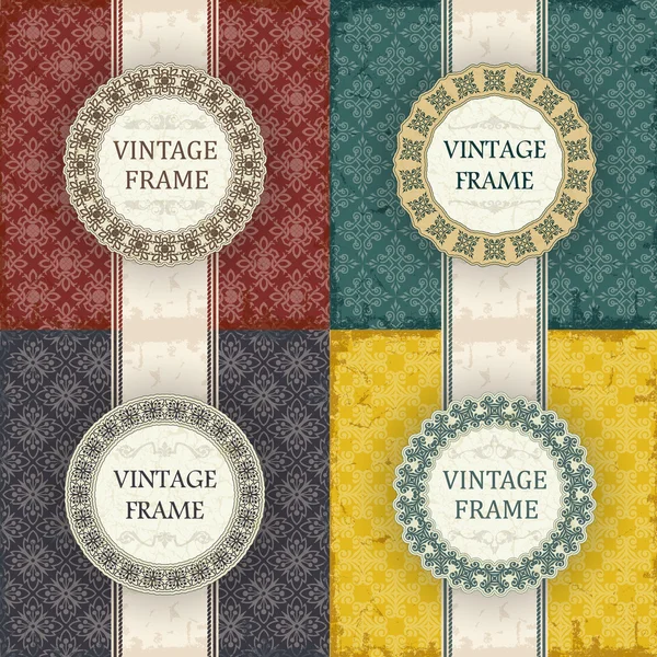 Set vintage frames — Stockvector