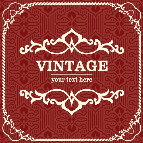 Vintage fond rouge — Image vectorielle