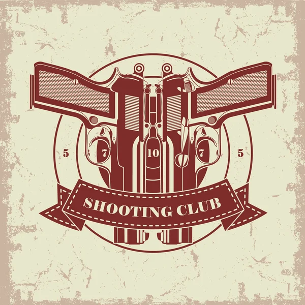 Клуб стрельбы символами — стоковый вектор
