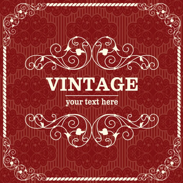 Vintage fond rouge Illustration De Stock