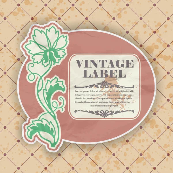 Vintage label — Stock Vector