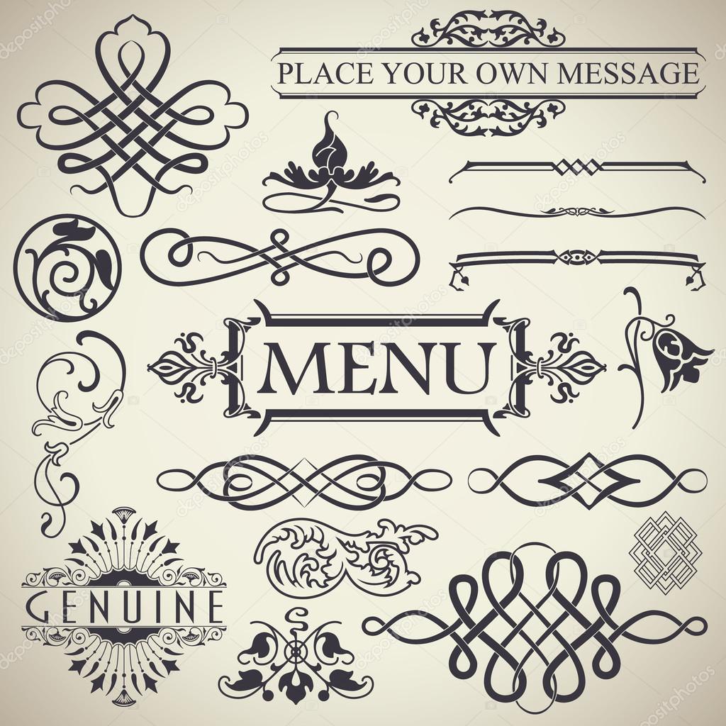 Vintage Calligraphic Design Elements