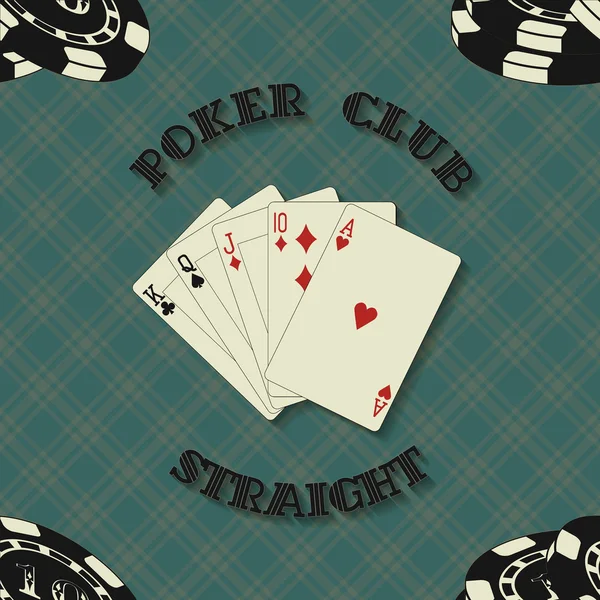 Предпосылки для игры в покер — стоковый вектор