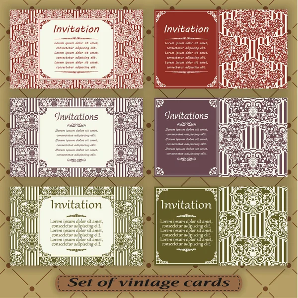 Set of vintage cards Vector Graphics