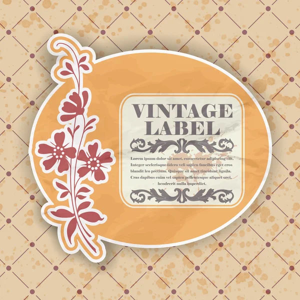 Vintage antique label — Stock Vector