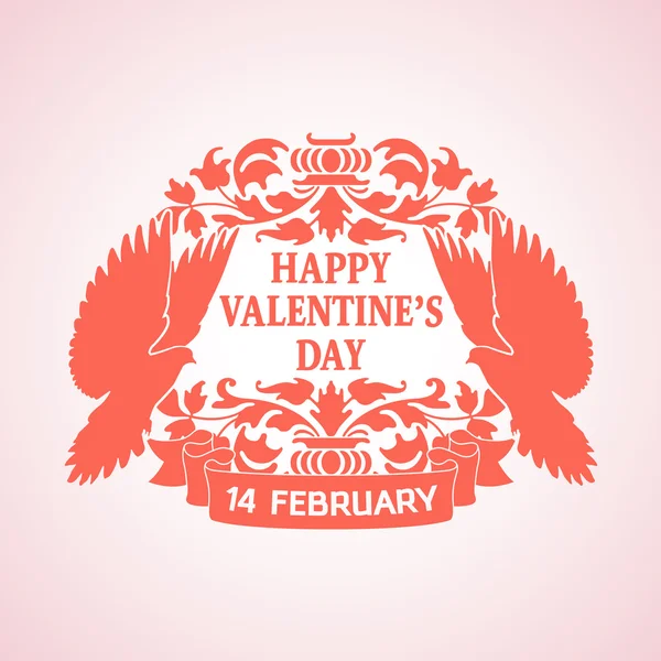 Happy valentine stamp — Stock Vector