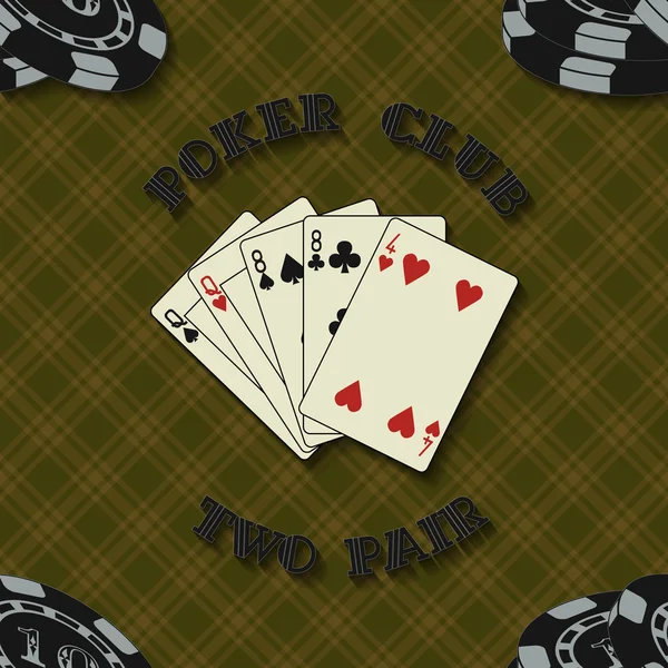 Sfondo con carte da poker — Vettoriale Stock