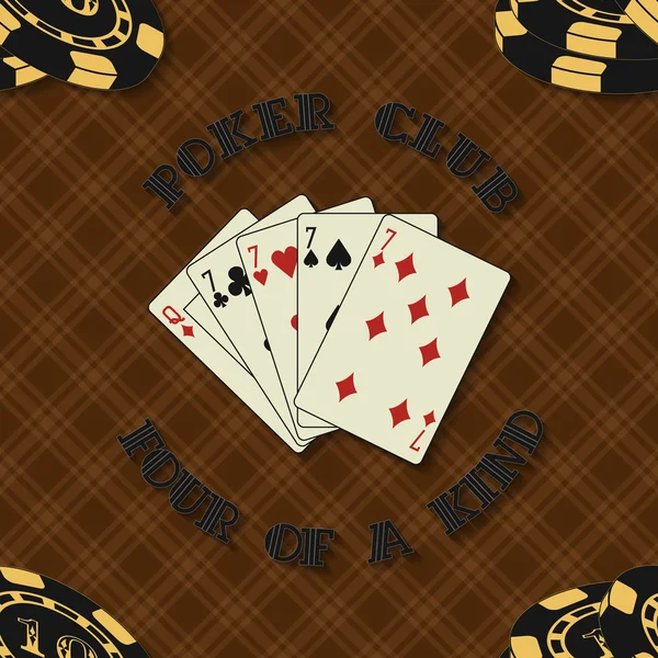 Fondo con cartas de poker — Archivo Imágenes Vectoriales