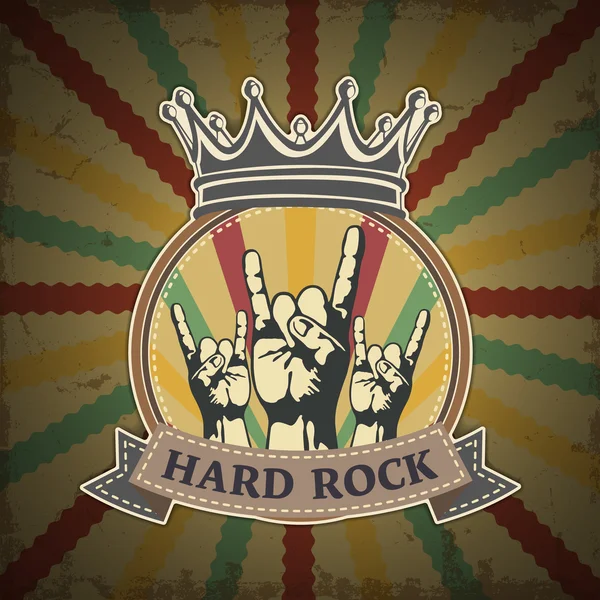 Hardrock teken — Stockvector