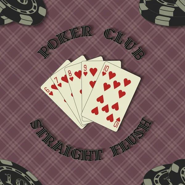Fondo con cartas de poker — Archivo Imágenes Vectoriales