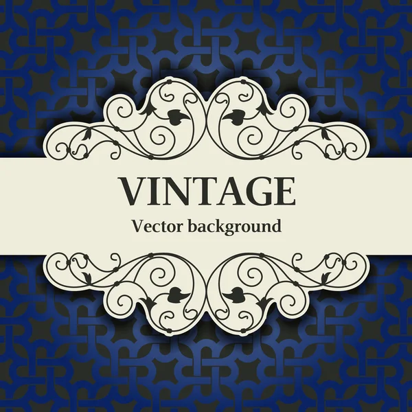 Vintage fond bleu — Image vectorielle