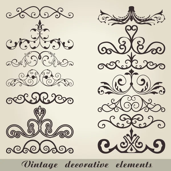 Éléments décoratifs vintage — Image vectorielle