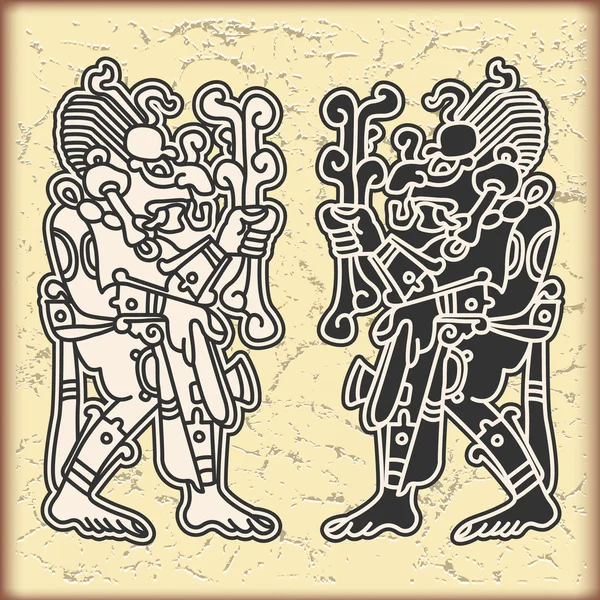 Adorno en estilo Maya — Vector de stock