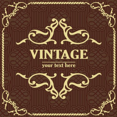 vintage desen ile arka plan