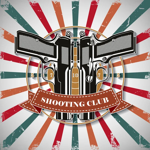 Símbolo club de tiro — Vector de stock