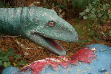 Bir Scelidosaurus yemek Coelophysis