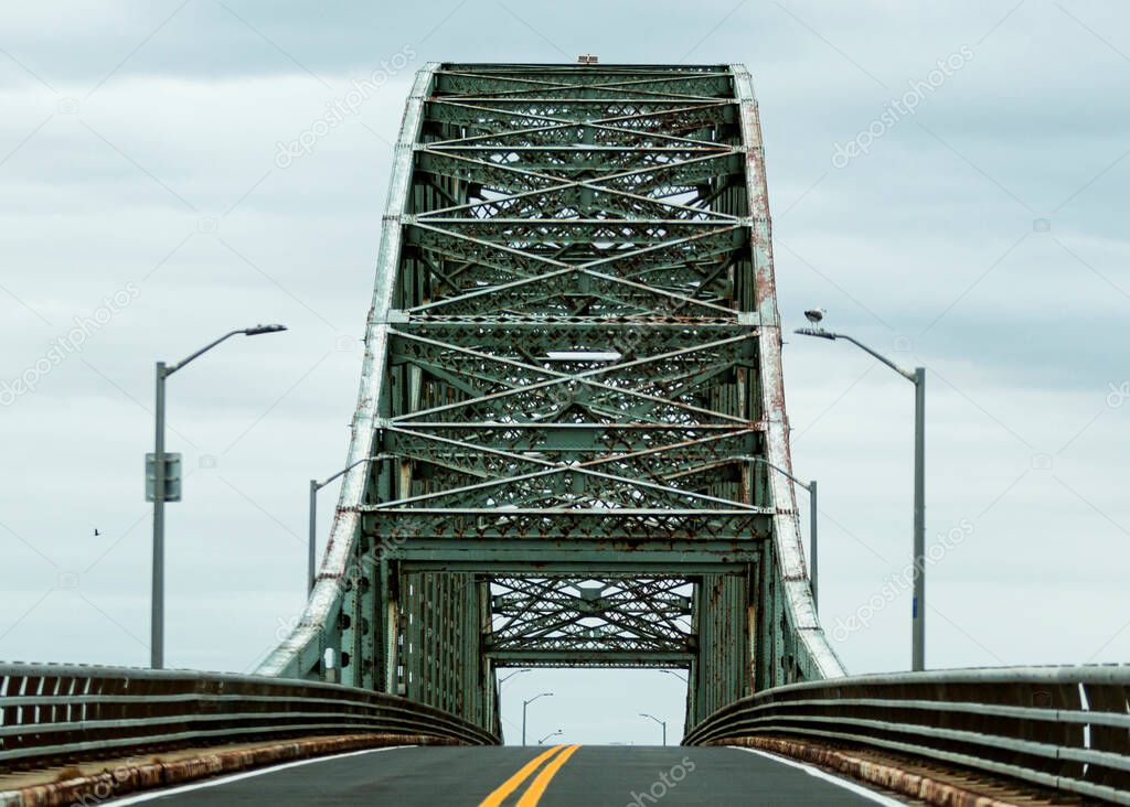 Driving up the Robert Moses bridge heading north from Fire Island National Sea Shore beaches.