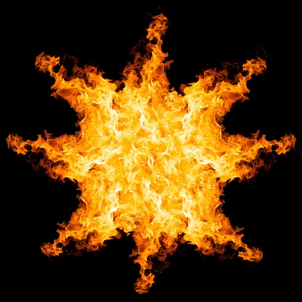 Взрыв огня изолирован — стоковое фото