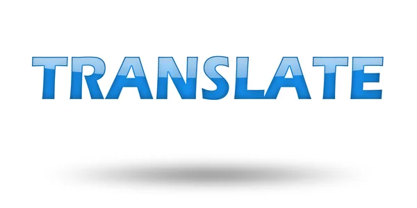 Слово TRANSLATE с синими буквами и тенью . — стоковое фото