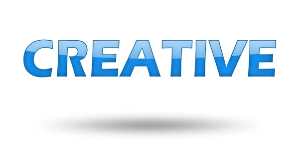Testo creativo con lettere blu e ombra . — Foto Stock