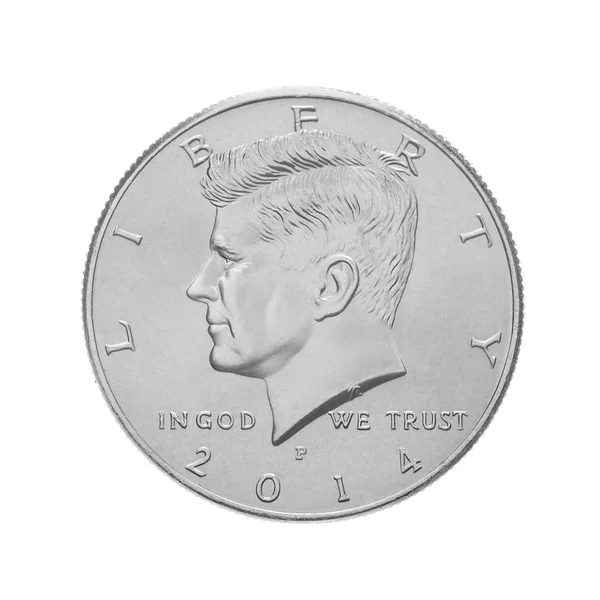 John F Kennedy fél dollár érme — Stock Fotó