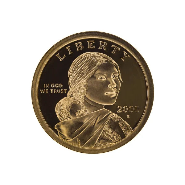 Nekünk Sacagawea - egy dollár érme — Stock Fotó